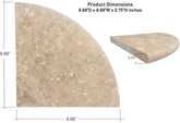 Ivory Light Travertine Corner Shower Shelf – 9 Inch Filled and Honed Stone Bathroom Accessory